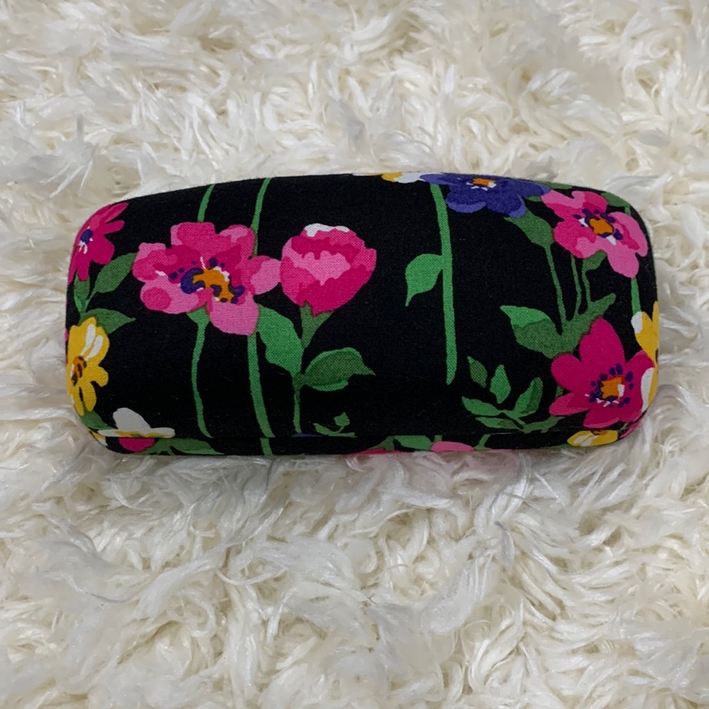 NEW VERA BRADLEY CLAMSHELL GLASSES CASE - HILO MEADOW PATTERN